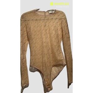 Fendi FF Logo Long-Sleeved Bodysuit Large
